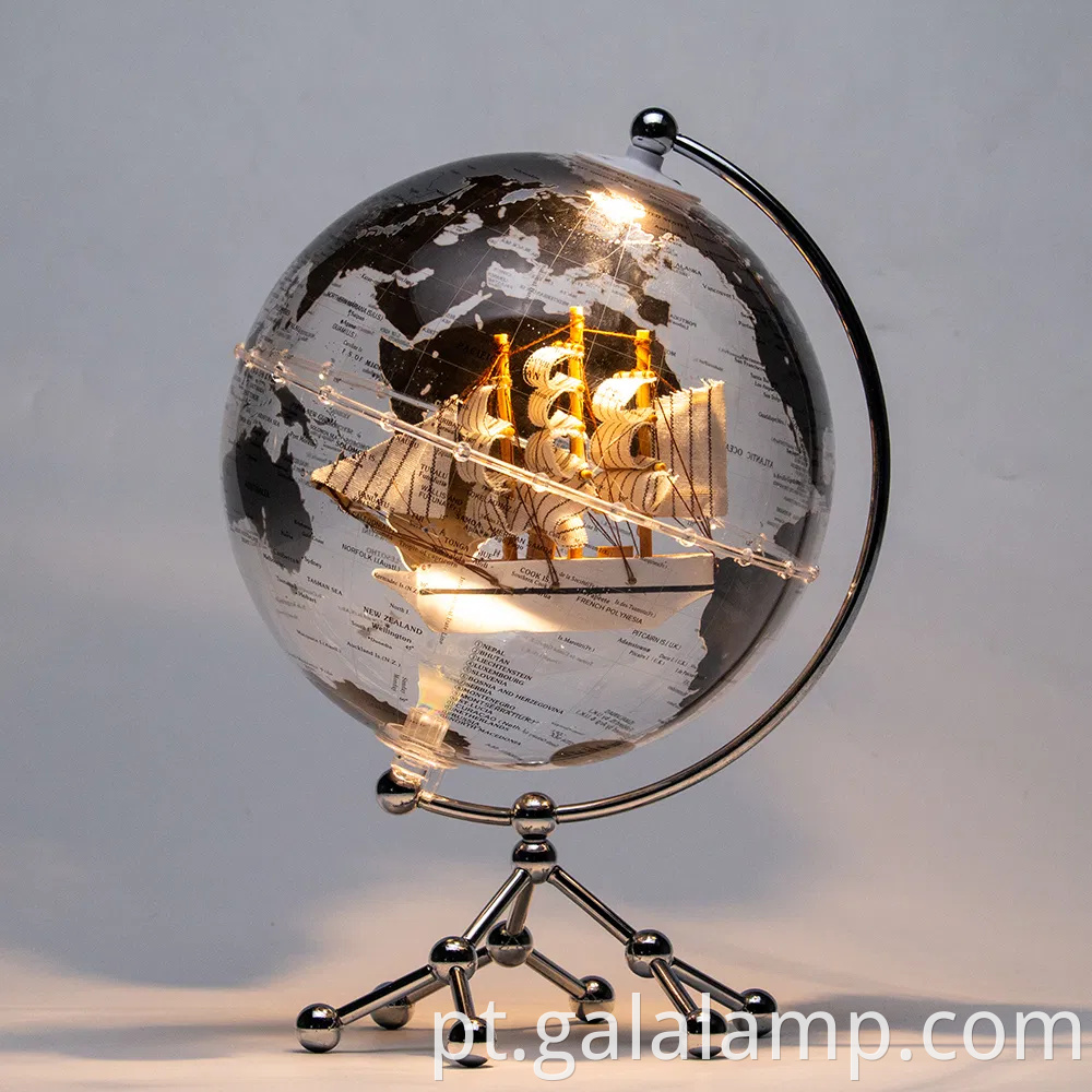 Lâmpada mundial de 8 polegadas elegante para casa e escritório